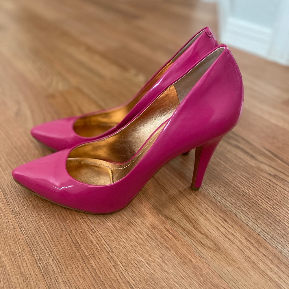 BCBG Pink Patent Leather Heels